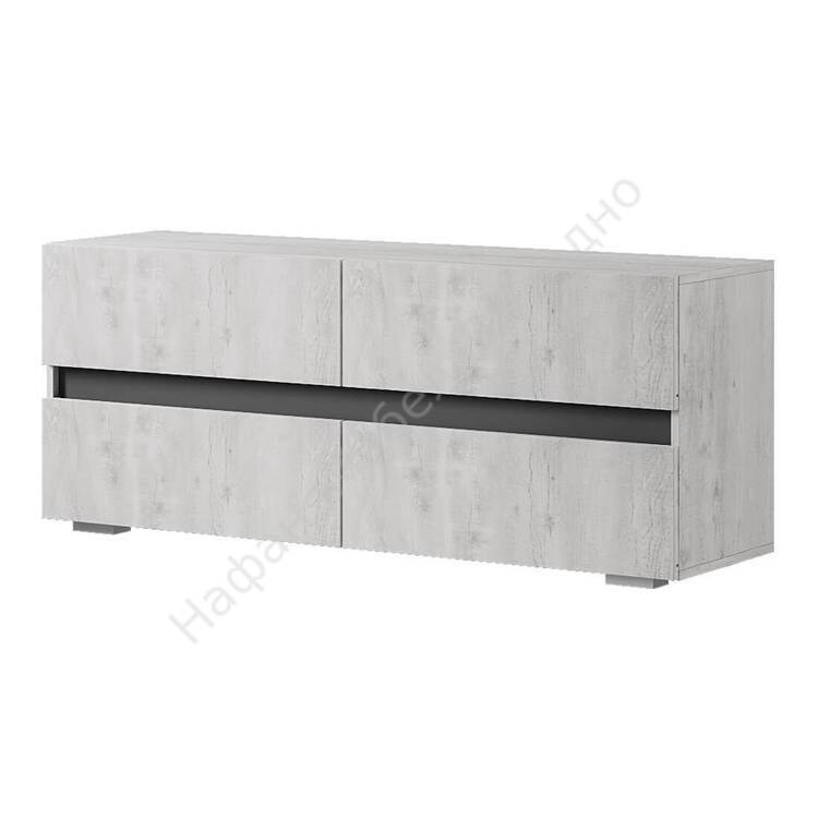 Тумба под ТВ "Мрия" ТБ-07 бетон лайн светлый/графит